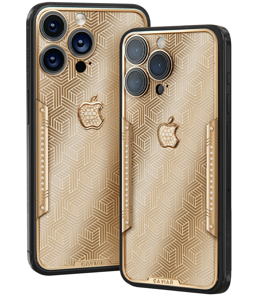 Luxurious representation of Caviar's iPhone 17 Stealth Collection showcasing a minimalist design of the smartphones without any cameras.