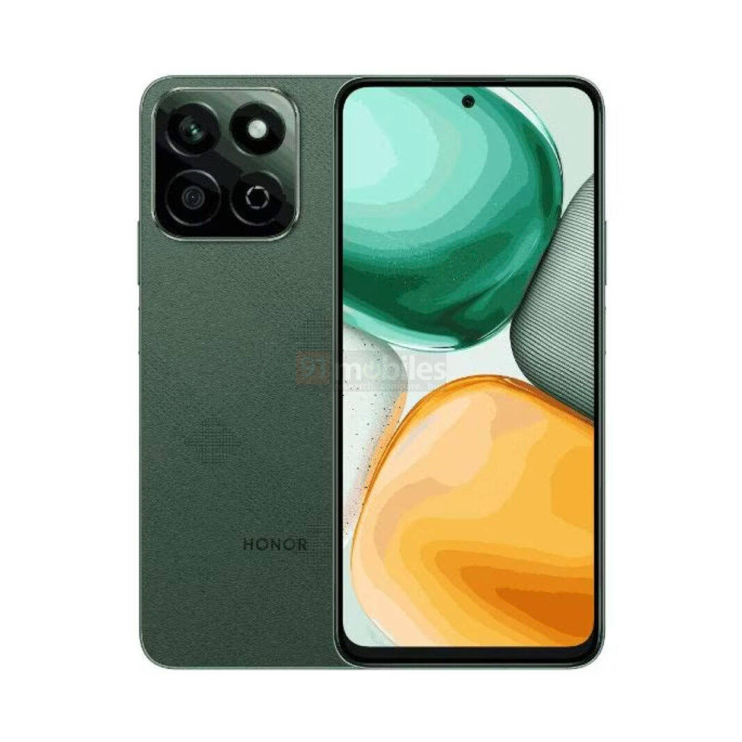 Illustration of the Honor X7c 5G smartphone showcasing its features and vibrant design.