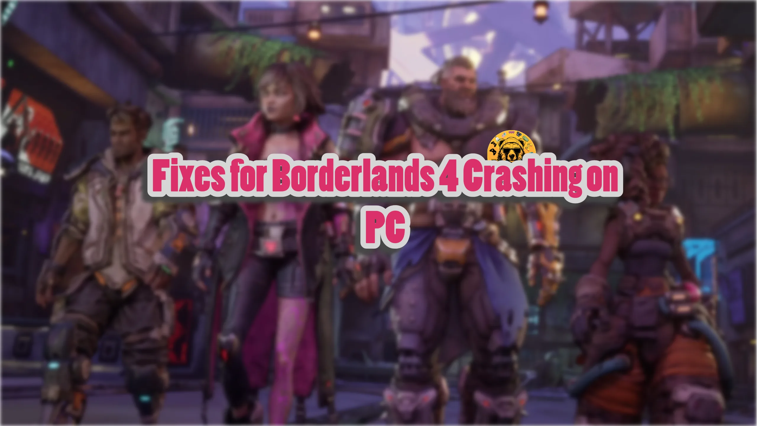 Vibrant illustration of Borderlands 4 with treasure chests, golden keys, and Vault Hunters in a colorful landscape.