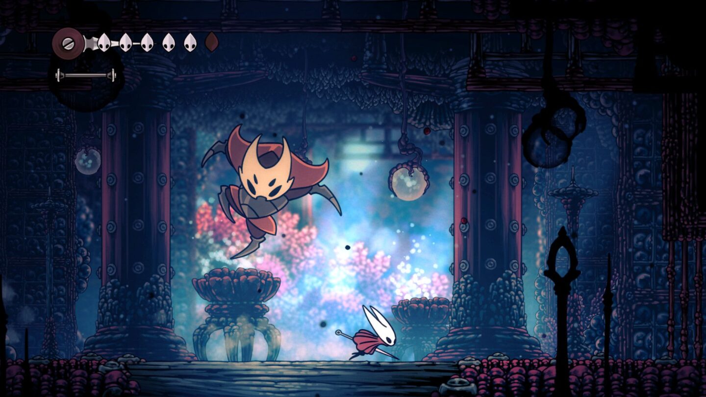 Illustration depicting the chaotic launch of Hollow Knight: Silksong with gamers experiencing server crashes on game platforms.