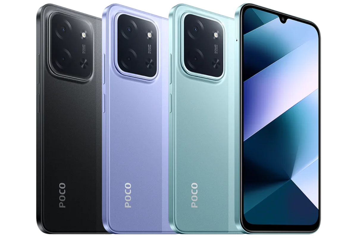 Poco C85: Bütçe Dostu Akıllı Telefon İncelemesi 2 Promotional image of the Poco C85 smartphone, showcasing its features such as a large display and long-lasting battery.