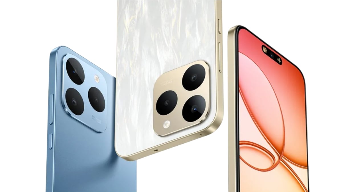 Illustration of the Realme 15T 5G smartphone showcasing its specifications and modern design.