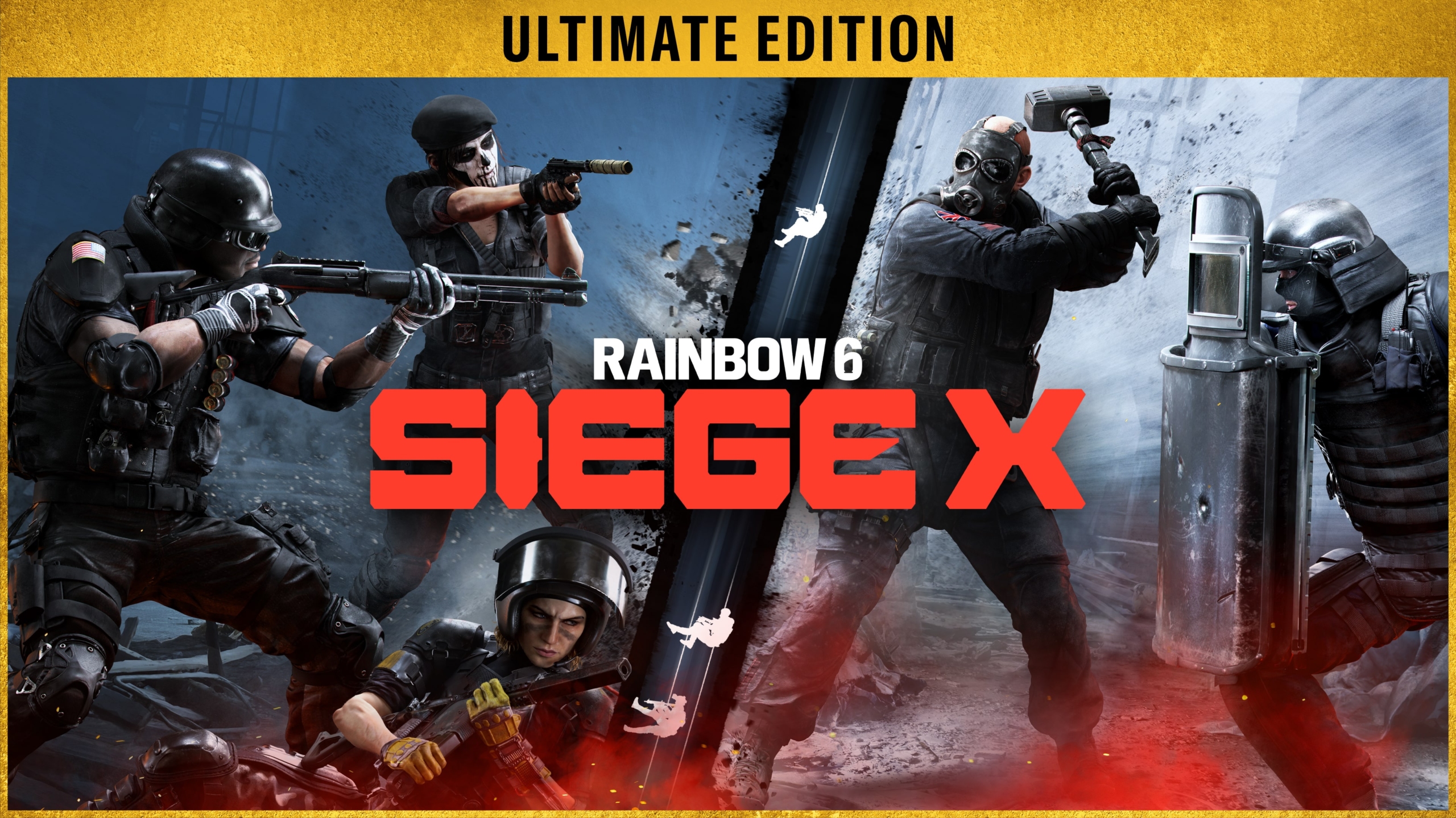 A tactical scene from Rainbow Six Siege X set in Bangkok, featuring diverse operators strategizing in an urban environment with a dynamic and futuristic feel.