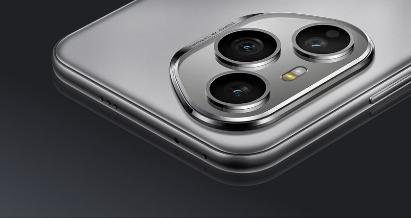 Honor 500 Pro: 200MP Kamera ve Üstün Performans 2 Honor 500 Pro smartphone showcasing its 200MP camera and periscope zoom, set against a modern technology backdrop.