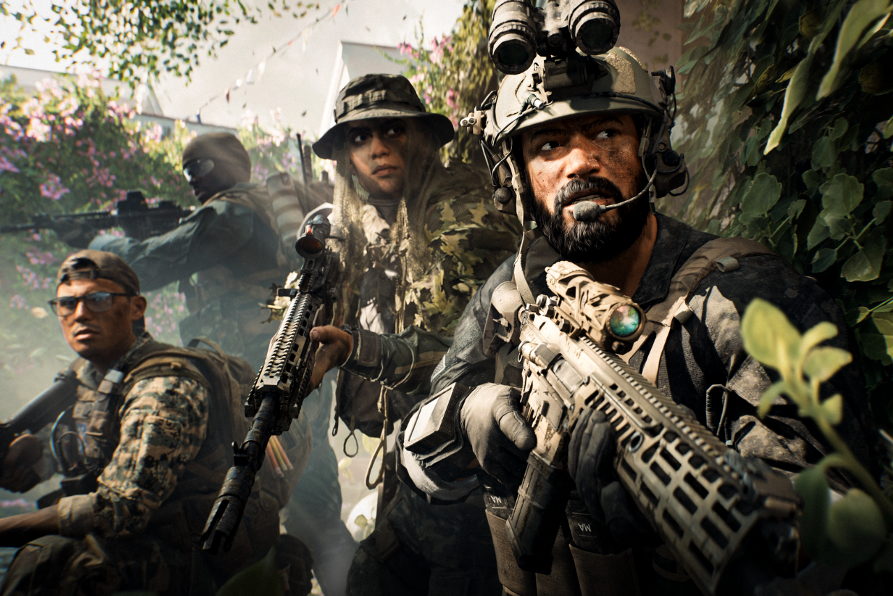 Digital artwork depicting Battlefield 6 launch featuring intense combat and dynamic gameplay in a first-person shooter setting.