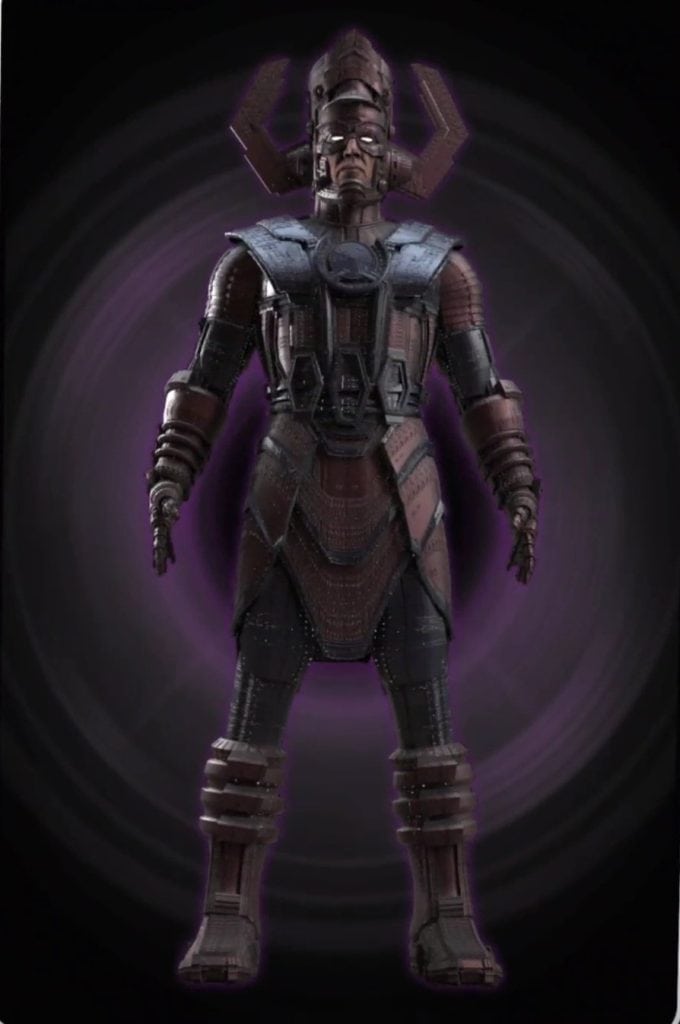 Cinematic illustration of Ralph Ineson as Galactus, featuring elements from Assassin's Creed and themes of freedom and oppression.