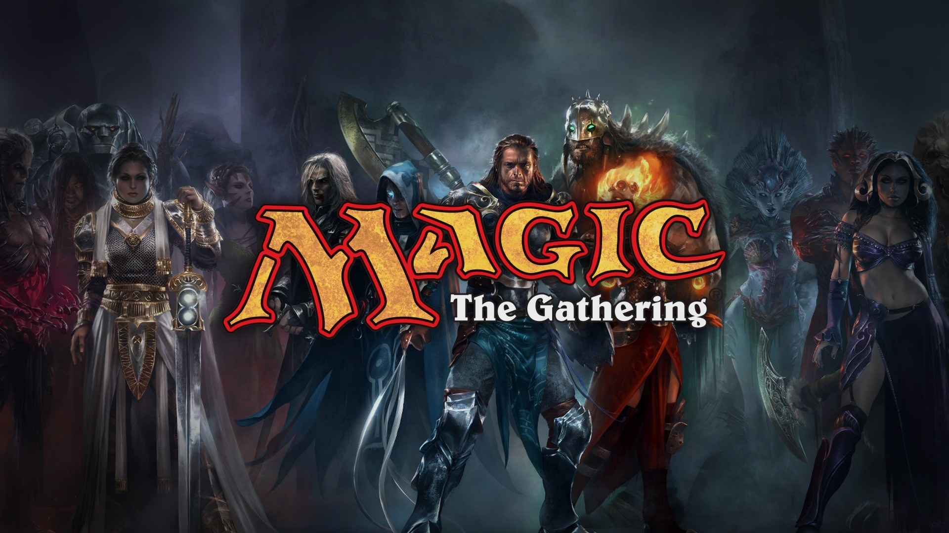 An illustration of Magic: The Gathering Fallout Commander Decks showcasing Mutant Menace, Hail Caesar, Scrappy Survivors, and Science!, set in a vibrant fantasy gaming atmosphere.