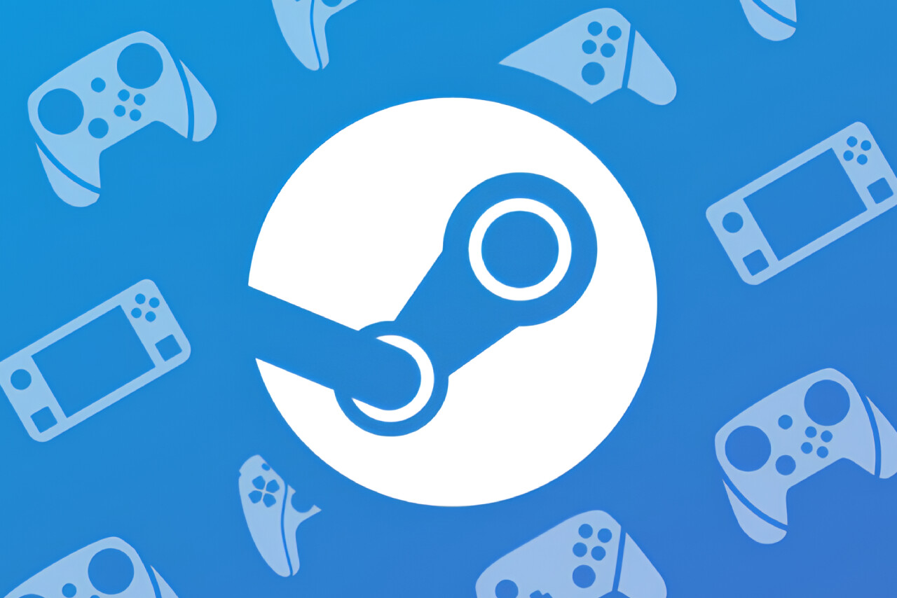 Poster-style illustration for a Steam-inspired Autumn Sale 2025 with a floating storefront, autumn leaves, discounted game covers, and a daily free sticker panel, dates Sep 29&ndash;Oct 6.