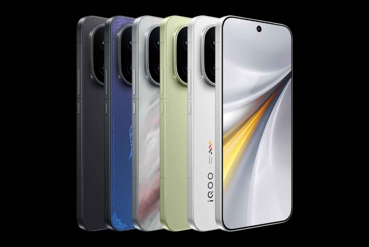 iQOO 15 smartphone displayed with advanced features and specifications on a futuristic background.