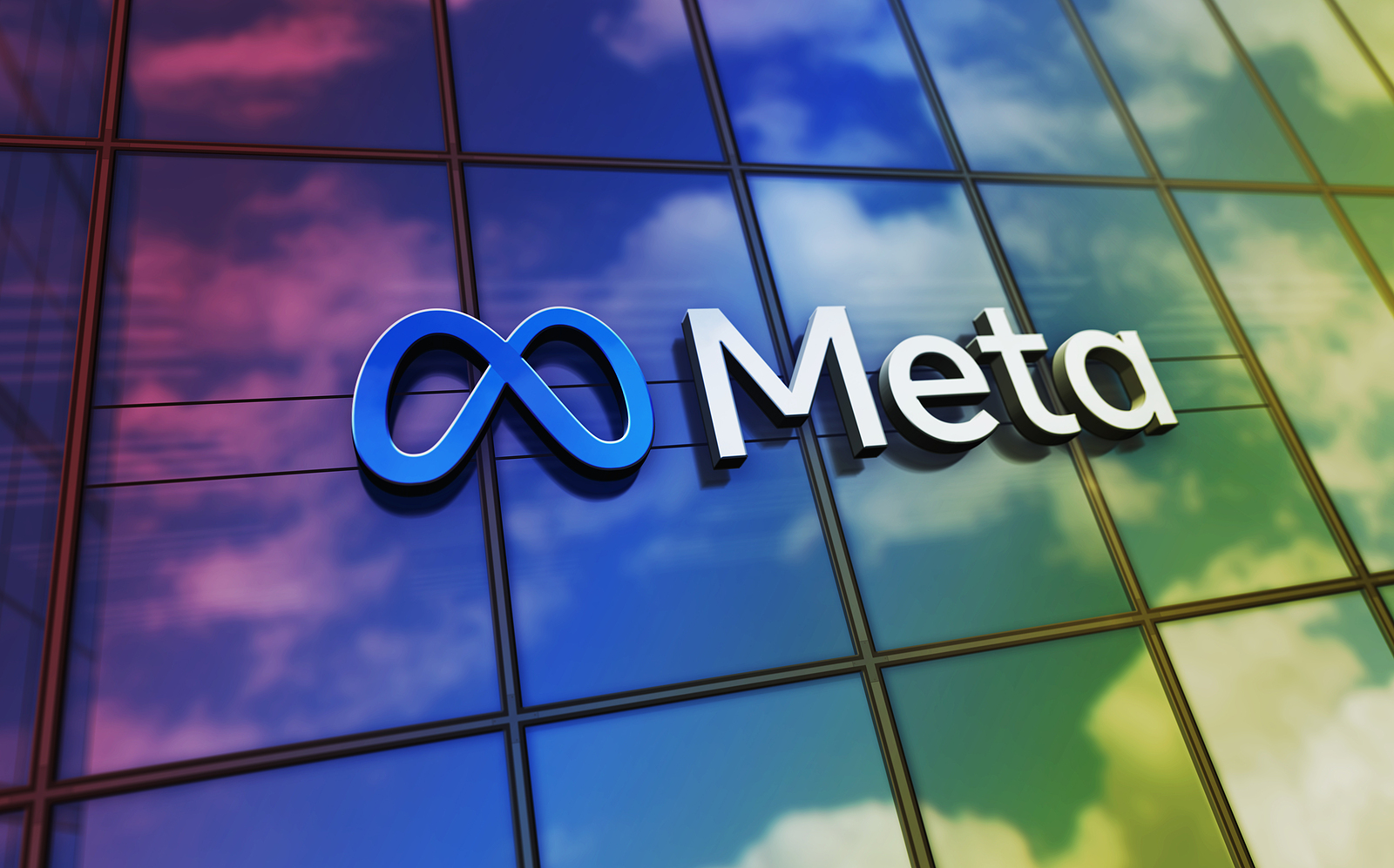 Futuristic digital landscape representing Meta, Facebook, and Instagram showcasing content protection for creators.