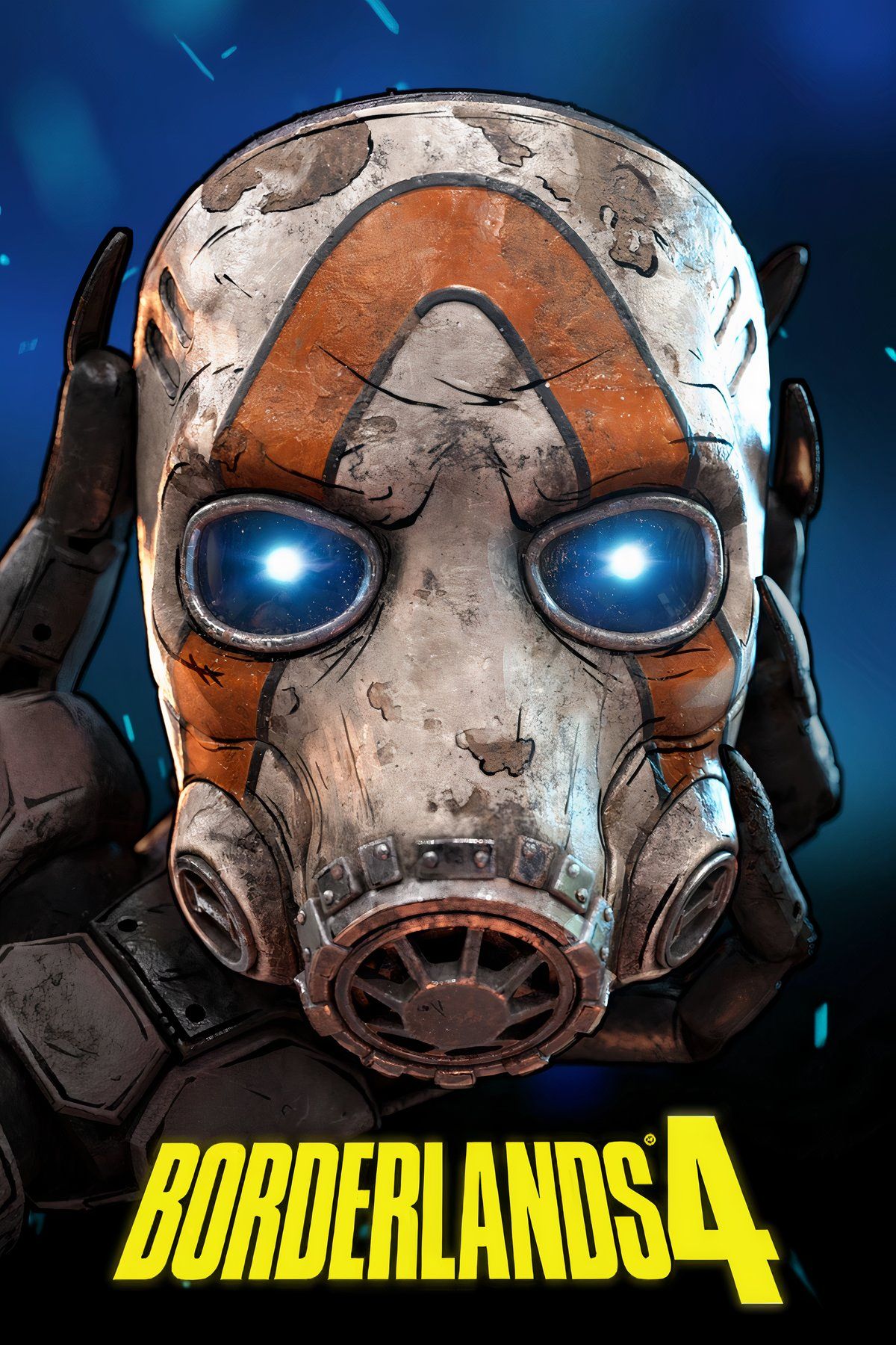 Artistic representation of Borderlands 4 video game featuring iconic characters and a vibrant post-apocalyptic landscape.