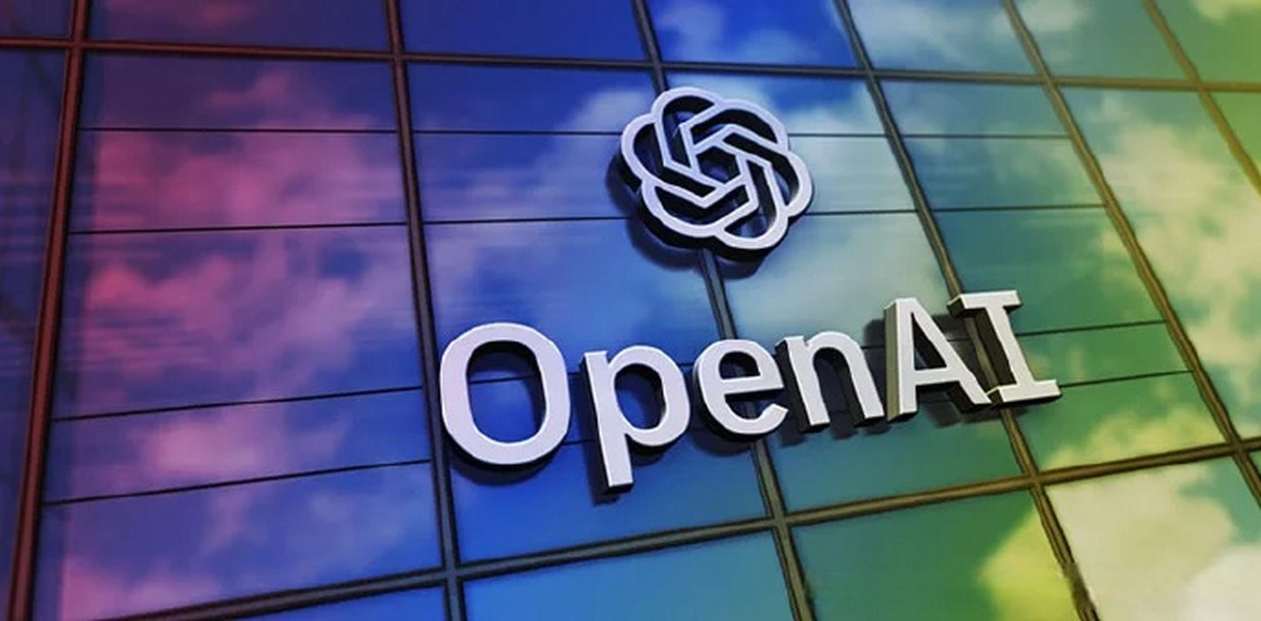 Illustration of OpenAI's advancements in AI and financial efficiency, showcasing graphs, futuristic technology, and a positive corporate environment.