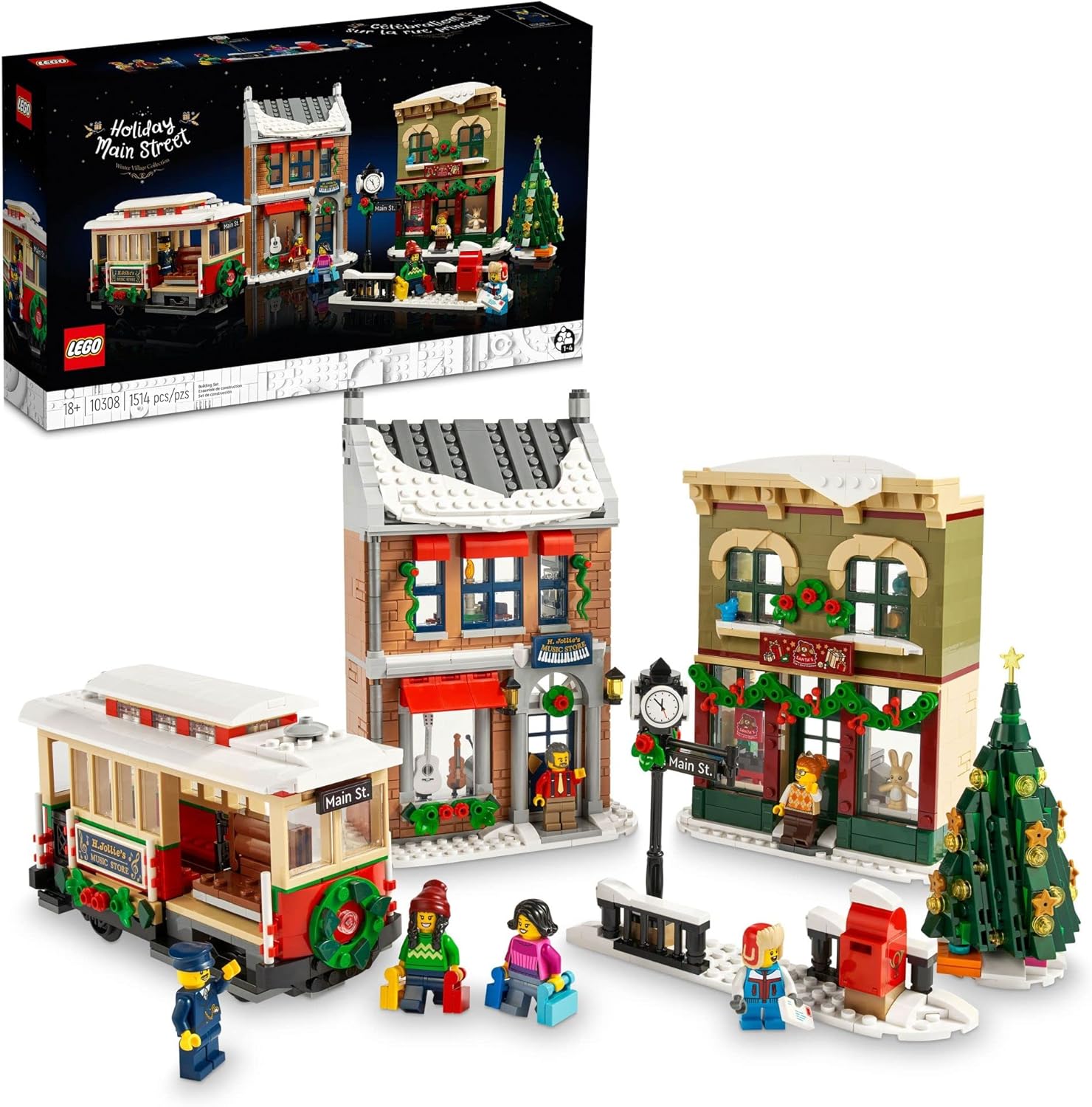 Vibrant display of Lego Classic Creative Brick boxes for Christmas promotions, showcasing key offers in a festive atmosphere.