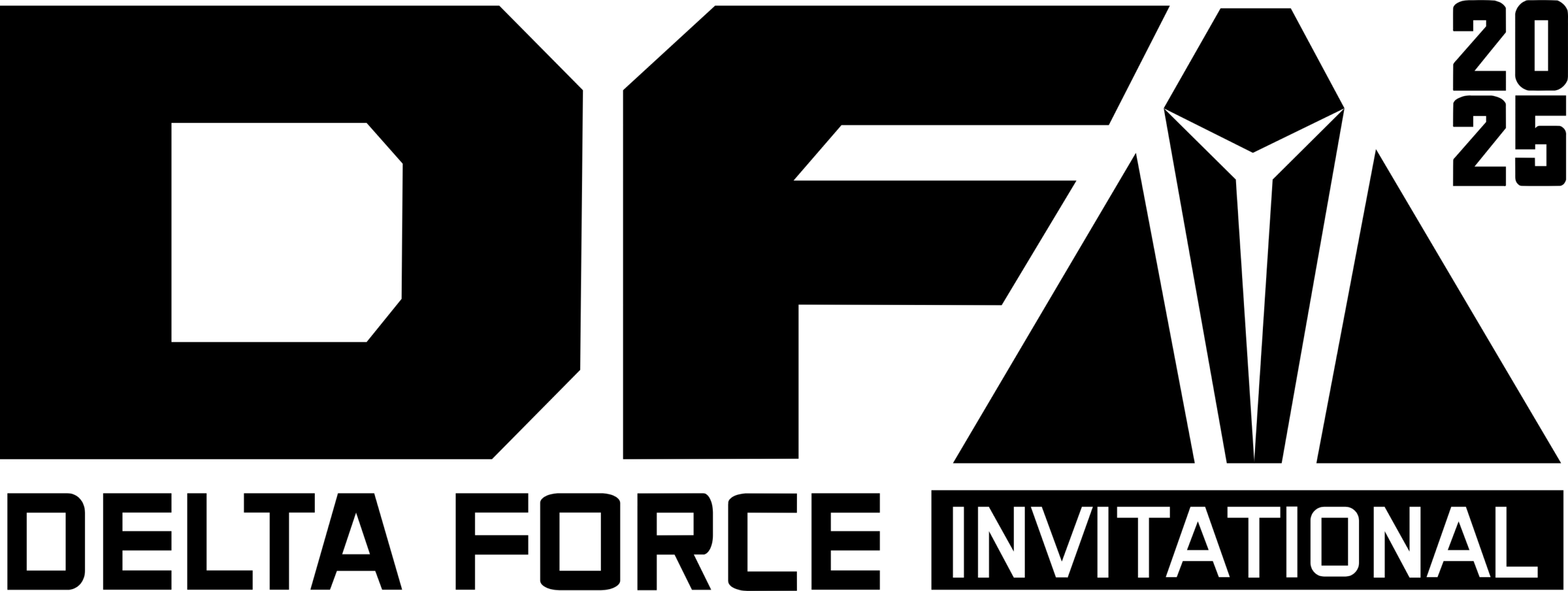 A vibrant illustration of the 2025 Delta Force Invitational esports tournament showing an energetic scene with fans, teams, and futuristic game elements.