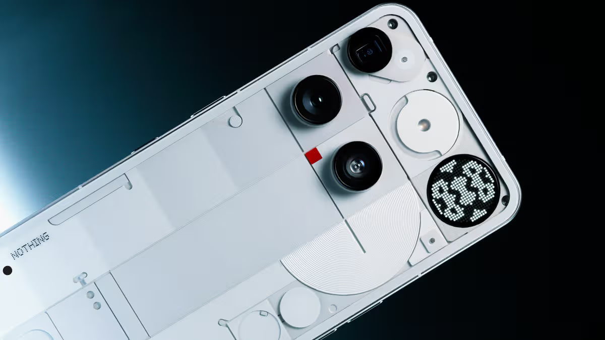 Artistic representation of Nothing Phone 4a and 4a Pro showcasing various colors and technical specifications.