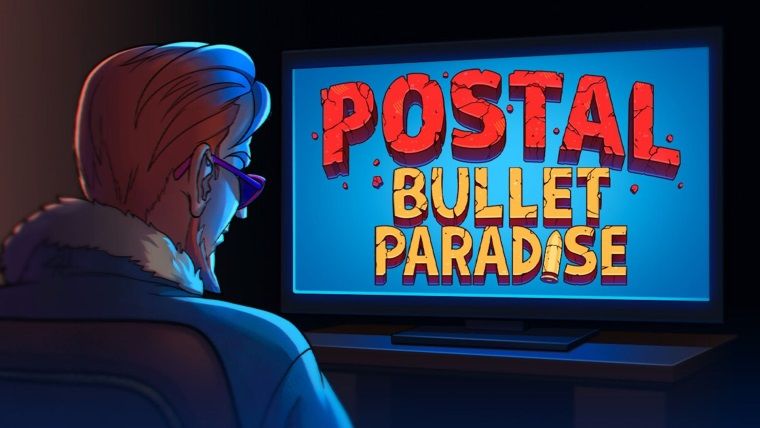 Illustration representing the cancellation of Postal: Bullet Paradise video game due to AI allegations.
