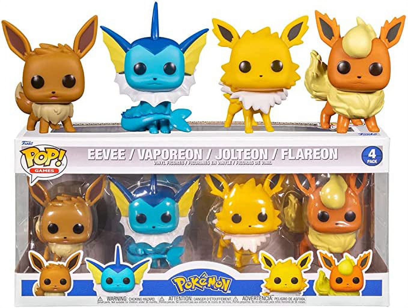 Colorful illustration of new Pok&eacute;mon Funko Pop figures featuring Pikachu and Venusaur, in a playful, vibrant landscape.