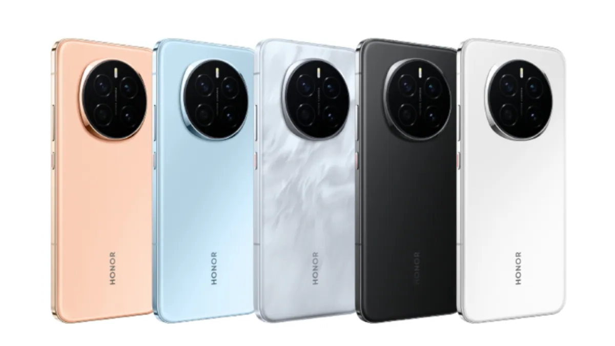 A visual representation of Honor Magic 8 smartphone showing eye-tracking technology in action, featuring a modern interface.