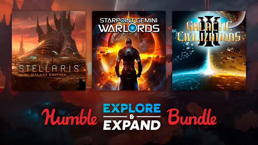 Promotional image for Humble Bundle Decked Out Collection featuring vibrant game art and an attractive offer of $12 for seven games.