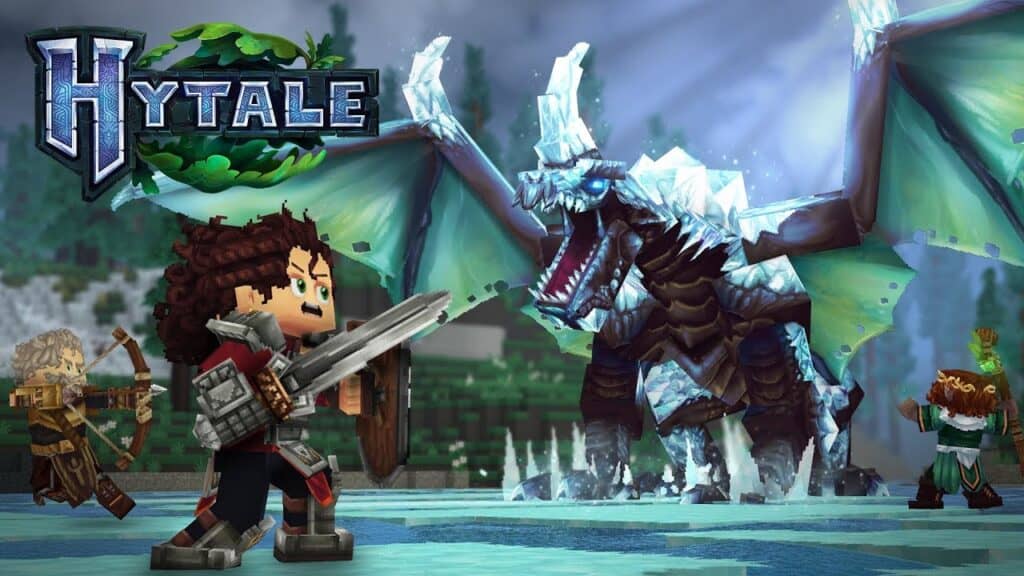 An illustration showcasing the vibrant world of Hytale, featuring characters and landscapes in anticipation of the game's launch.