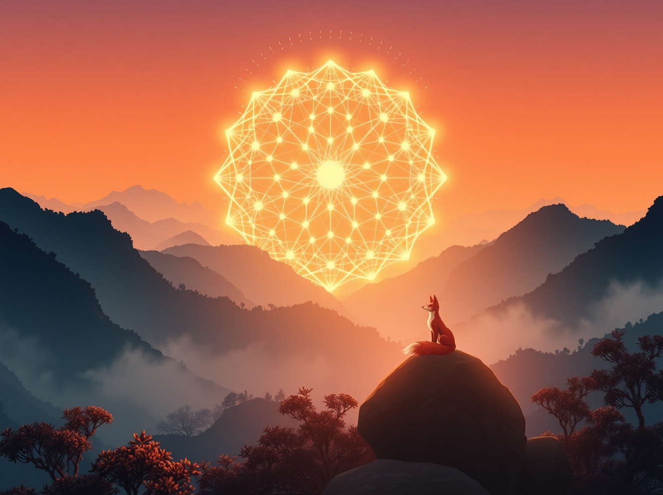 Digital illustration of the Kimi K2.5 technology with autonomous agents and futuristic elements.