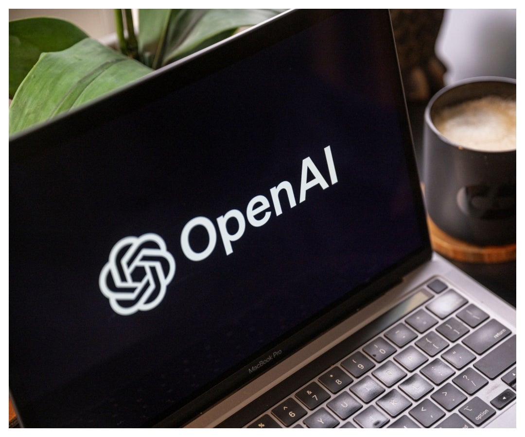 A futuristic representation of OpenAI's new research center in London, showcasing modern architectural design, vibrant city life, and technology.