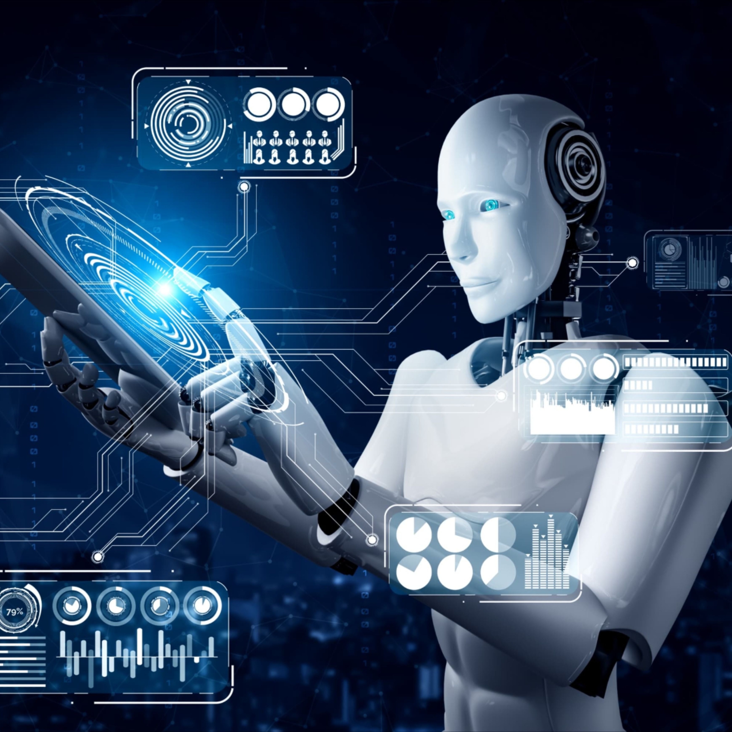 Perplexity: Yapay Zeka Modellerini Tek Çatı Altında Toplayan Yenilik 1 A visual representation of three AI models working collaboratively in a high-tech interface, illustrating the Model Council concept in artificial intelligence.