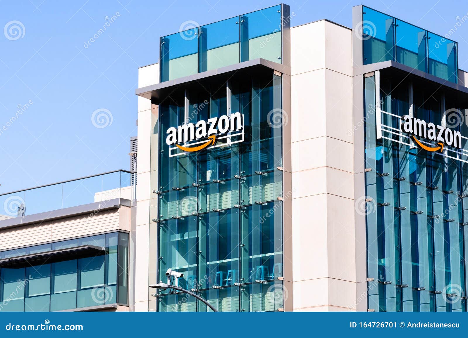 Illustration of Amazon employees dealing with chaos caused by artificial intelligence errors in a vibrant office setting.