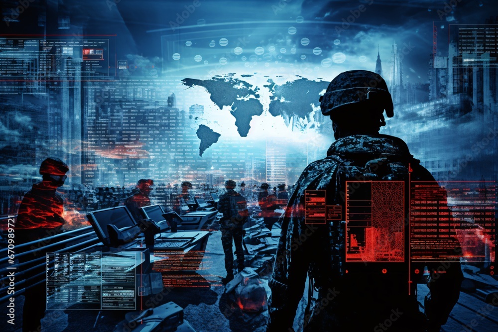 iPhone Casusluk Araçları: L3Harris'in Şok Edici Skandalı 1 Illustration depicting themes of cyber warfare and espionage, highlighting global implications of technology misuse.