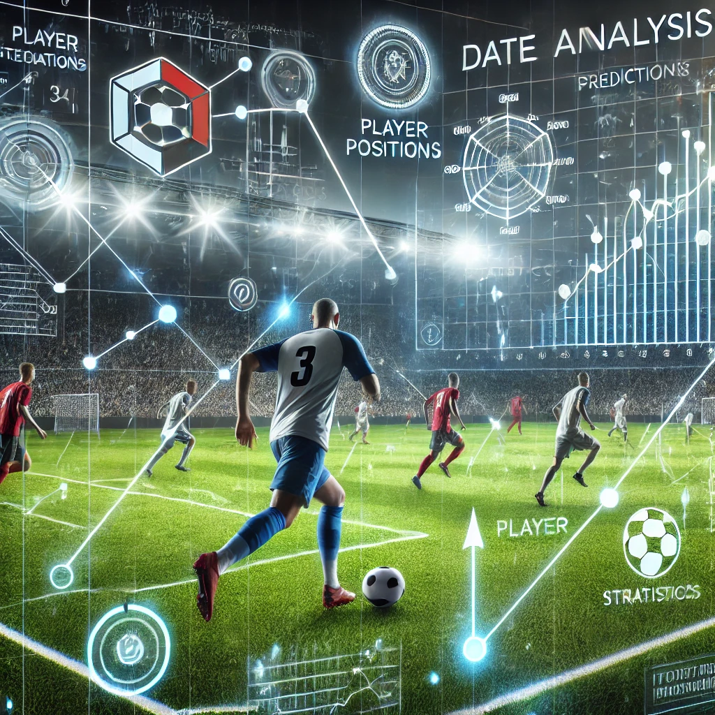 Eye of the Match: VAR Hakemi Olmanın Bilinmeyen Yüzü 1 Futuristic digital illustration of VAR room in football, showing a referee analyzing a penalty decision with multiple screens.