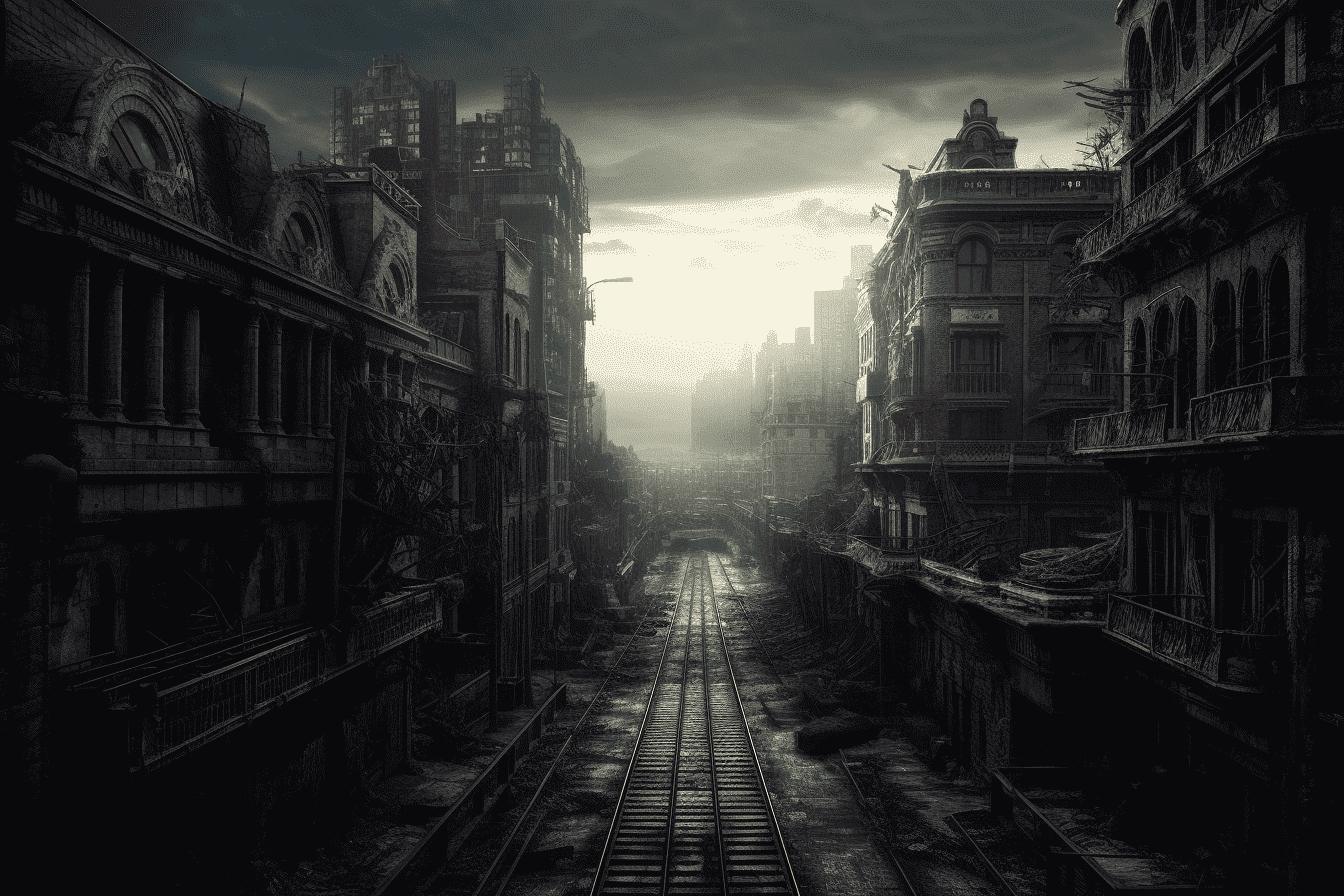 Atmospheric artwork of 'Control Resonant', featuring Dylan Faden in a dark, twisted version of Manhattan with supernatural elements.